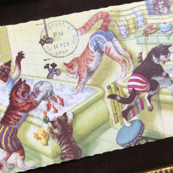 画像2: Postcard お風呂で遊ぶ猫たち Mainzer cat  (2)