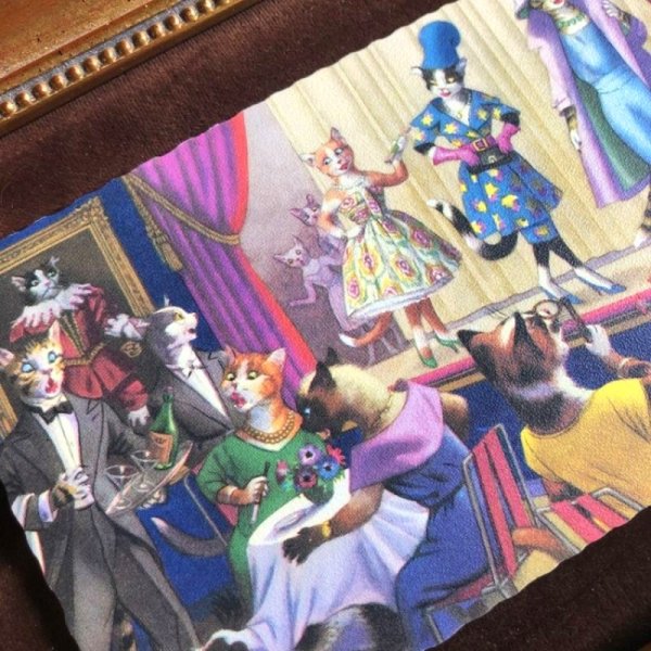 画像2: Postcard 猫のファッションショー Mainzer cat 未使用 (2)