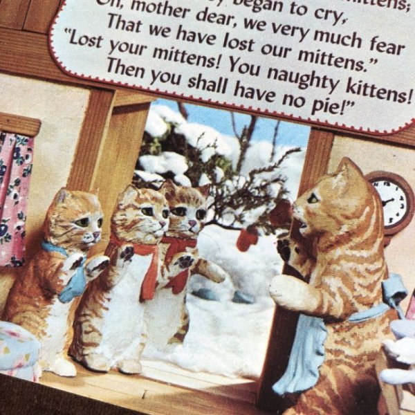 画像2: Postcard 3匹の子猫 Three little kittens マザーグース (2)