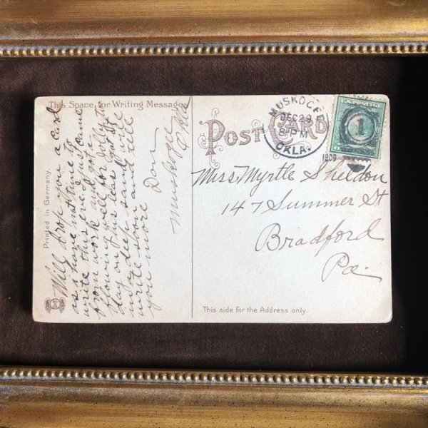 画像3: Postcard New Year 手紙と薔薇のお花を持つ猫ちゃん 1909年  (3)