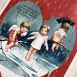 画像2: Postcard　バレンタイン　雨に濡れた天使たち　Ellen Clapsaddle (2)