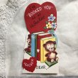 画像1: Greeting card　バレンタイン　クマさんのブックエンド (1)