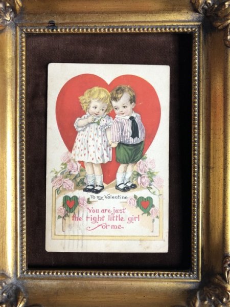 画像3: Postcard バレンタイン 小さな恋人たち アメリカ1927年 (3)