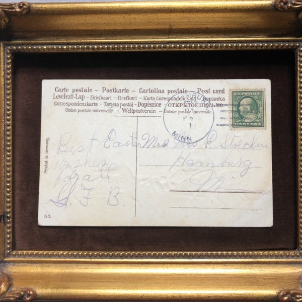 画像5: Postcard イースター 大きな卵を運ぶウサギさん (5)