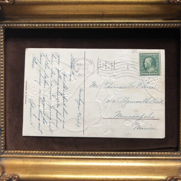 画像4: Postcard イースター 遊ぶウサギを見ているセーラー服の男の子 1909年 (4)