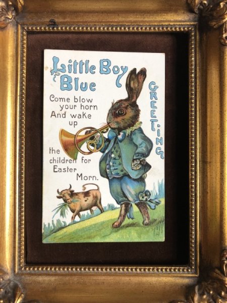 画像3: Postcard イースター ブルー坊やのウサギさん マザーグース童謡 (3)
