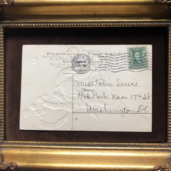 画像4: Postcard イースター 卵と転ぶウサギさん 1907年 (4)