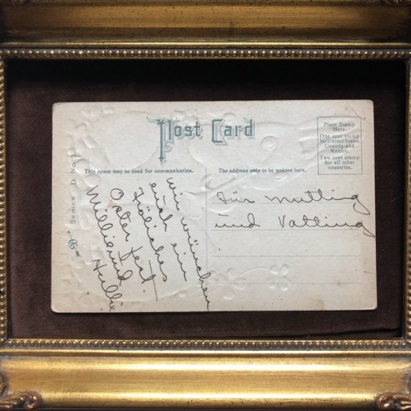 画像4: Postcard イースター 銀色のラッパを吹くウサギさん トランペット  Ellen Clapsaddle (4)