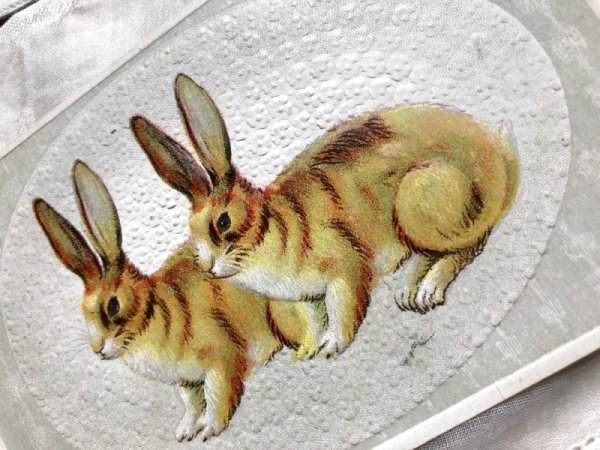 画像2: Postcard イースター 茶色のウサギさん (2)