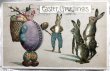 画像1: Postcard　イースター　卵の人形とウサギさん　1909年 (1)