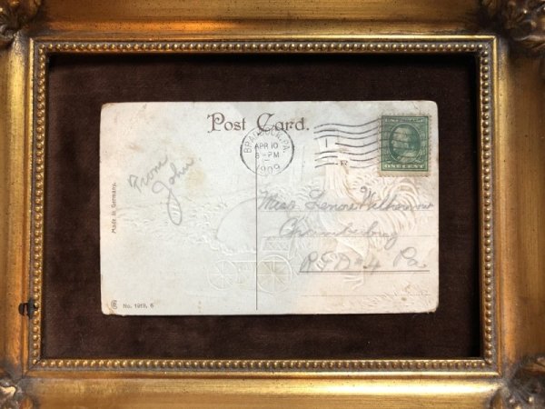 画像5: ▼SALE 500▼ Postcard イースター 乳母車で大きな卵を運ぶニワトリさん 1909年 (5)