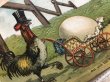 画像2: ▼SALE 500▼ Postcard　イースター　乳母車で大きな卵を運ぶニワトリさん　1909年 (2)
