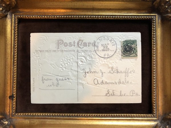 画像4: Postcard イースター ヒヨコとお花 バラ スノードロップ シルク貼り 1908年 (4)