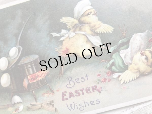 画像2: Postcard　イースター　アッチッチ！お尻に火が付いたヒヨコさん　Ellen Clapsaddle 1909 (2)