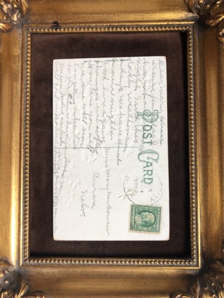 画像4: Postcard イースター 煙管タバコをふかすヒヨコさん スミレのお花 1910年 (4)