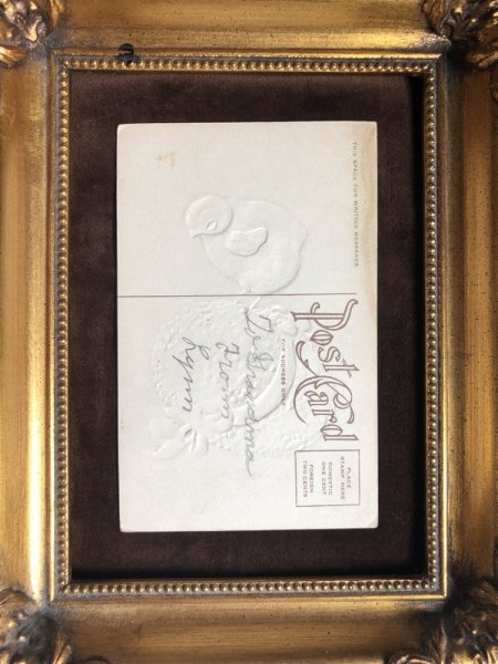 画像3: ▼SALE 500▼ Postcard イースター ヒヨコとスミレのお花のイースターエッグ (3)