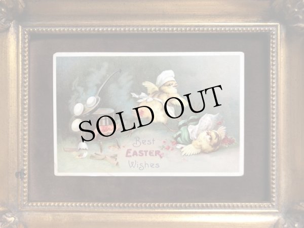 画像4: Postcard　イースター　アッチッチ！お尻に火が付いたヒヨコさん　Ellen Clapsaddle 1909 (4)