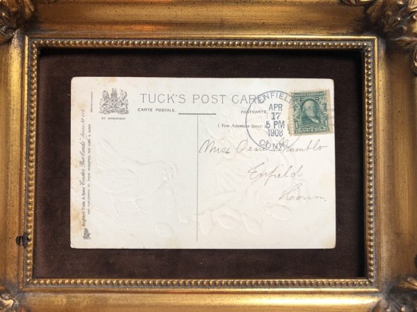 画像3: ▼SALE 500▼ Postcard イースター 女の子とヒヨコとニワトリの家族 1908年 (3)