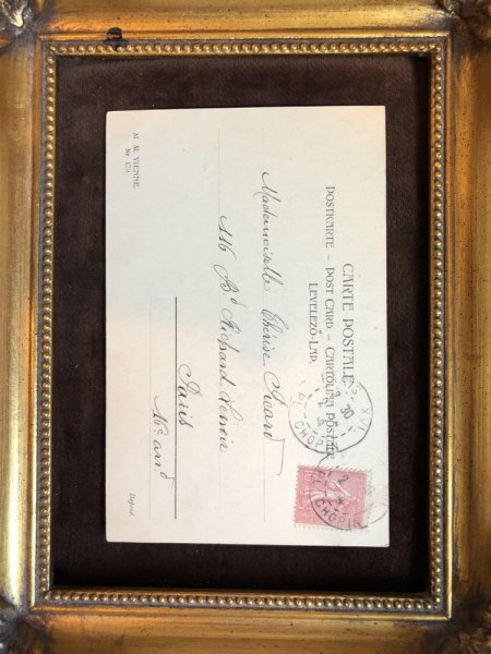 画像4: Postcard イースター 卵にペイントをする女性とウサギを持った女の子 M.M.VIENNE 1904年フランス (4)