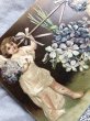 画像2: Postcard　スミレのお花を運ぶ天使　1907年　Ellen Clapsaddle  (2)