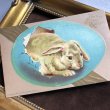 画像1: Postcard　イースター　青い卵から産まれたウサギさん　アメリカ1909年 (1)