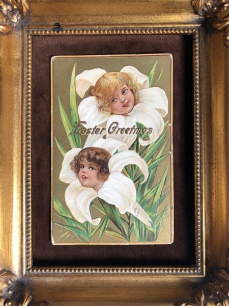 画像3: Postcard イースター 白百合のお花と妖精 ブランデージ (3)