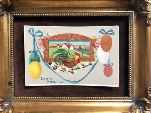 画像2: ▼SALE 500▼ Postcard イースター ニワトリとイースターエッグ 卵 未使用 (2)