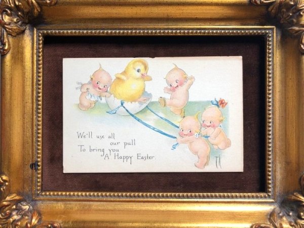画像4: Postcard イースター キューピーちゃんとヒヨコ Rose O'Neil (4)
