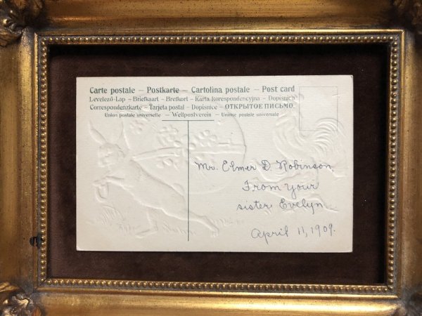 画像3: Postcard  イースター 卵を盗むウサギさんを追いかけるニワトリさん (3)