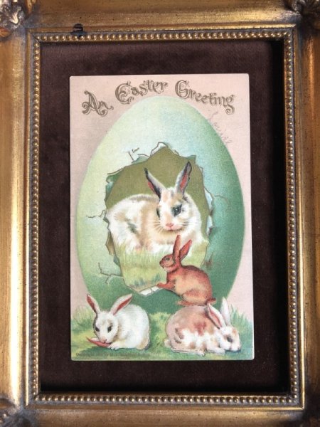 画像2: Postcard  イースター ウサギさんの卵のお家 (2)