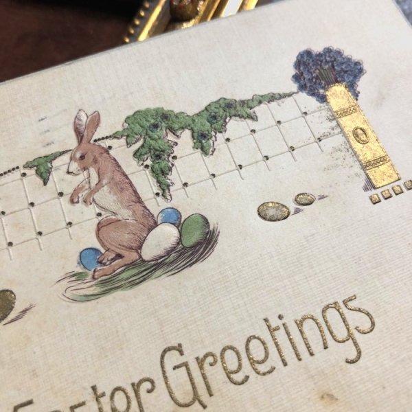 画像2: ▼SALE 500▼ Postcard イースター 卵とウサギさん  (2)