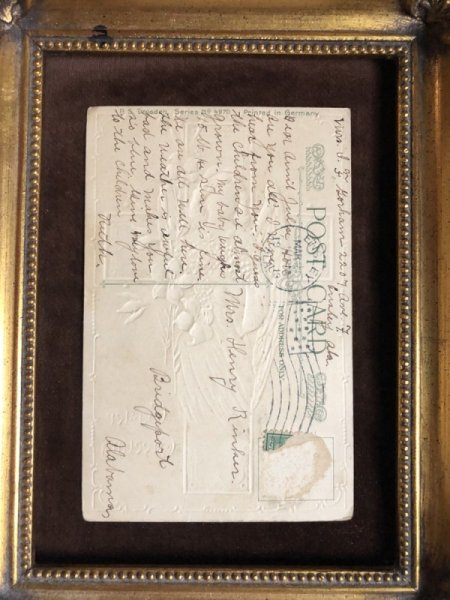 画像3: Postcard イースター 白百合のお花と天使 1913年 (3)