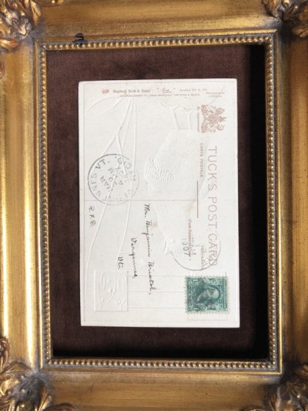 画像3: Postcard  イースター テントウムシを見つめるヒヨコ  1907年 (3)