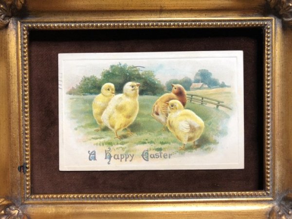画像2: ▼SALE 500▼ Postcard イースター 4羽のヒヨコ 1914年 (2)