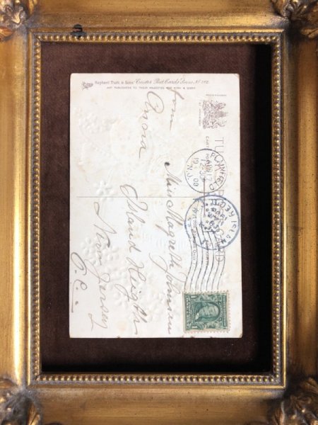 画像3: ▼SALE 500▼ Postcard イースター 4羽のヒヨコ  忘れな草のおお花  1908年 (3)