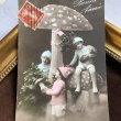 画像1: Postcard　新年祝い　New Year キノコと子どもたち　写真　フランス (1)