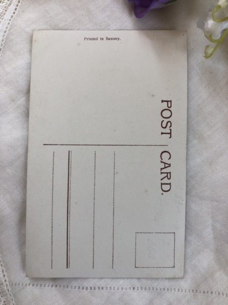 画像3: Postcard 　ピンク色のお花と美しい女の子　未使用 (3)