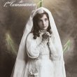 画像1: Postcard 　初聖体　祈る女の子　錨　アンカー　フランス　 (1)