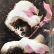 画像1: Postcard 　冬の女の子　雪　マフ　フランス1906年 (1)