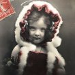 画像1: Postcard 　冬の女の子　マフ　フランス1907年 (1)
