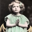 画像1: Postcard 　お祈りをする女の子　錨　アンカー　フランス (1)