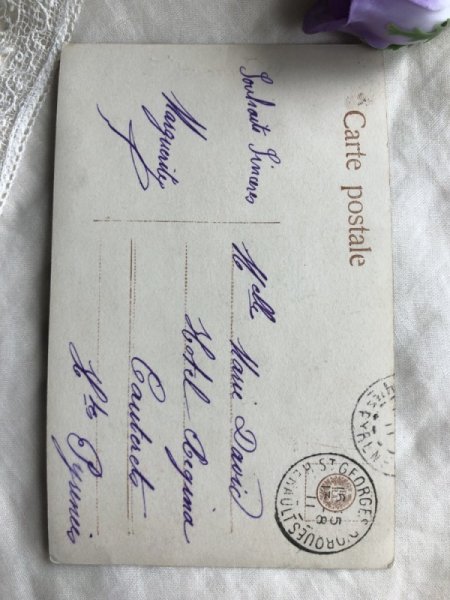 画像4: Postcard  大きな馬蹄と女の子 フランス1911年 写真 (4)