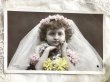 画像2: Postcard 　ヴェールの女の子　フランス1906年 (2)