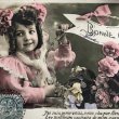 画像1: Postcard 　薔薇のお花と女の子　フランス1905年　写真　 (1)