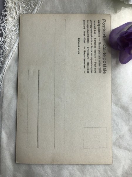 画像3: Postcard 　お花と女の子　写真　未使用 (3)