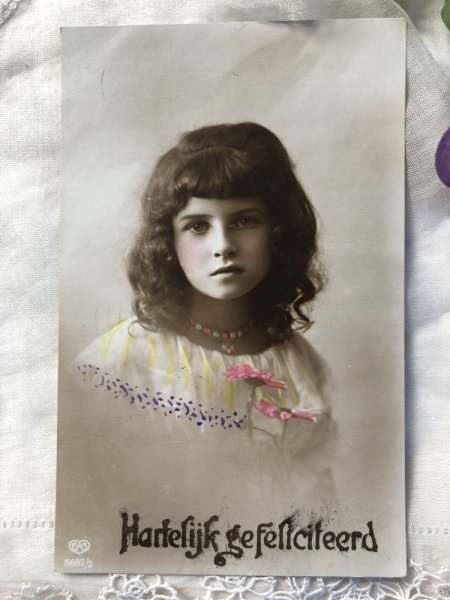 画像2: Postcard  女の子 オランダ1924年 (2)
