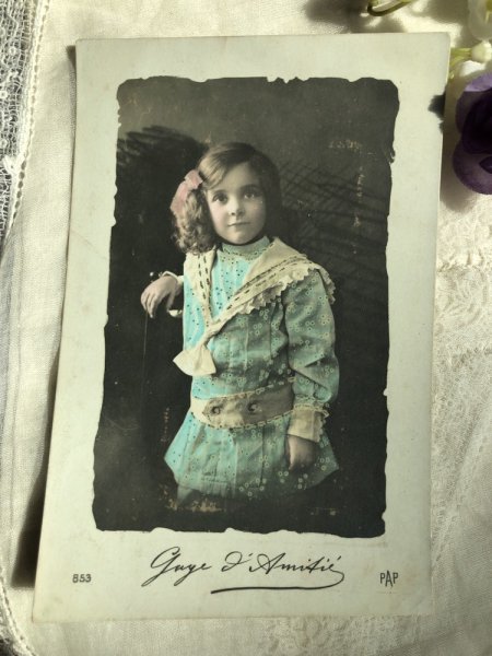 画像2: ▼SALE 500▼ Postcard  女の子 フランス (2)