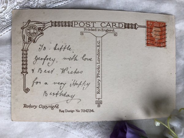 画像3: Postcard  ウサギと犬のぬいぐるみと赤ちゃん イギリス (3)