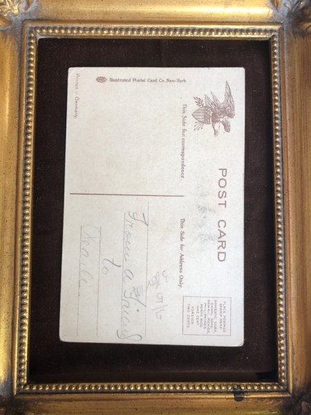 画像4: Postcard バレンタイン ハートを釣り上げる天使 スミレのお花 (4)