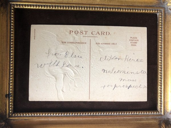 画像3: Postcard バレンタイン 電話に耳を傾ける天使 E.Clapsaddle クラップサドル (3)